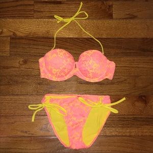 Victoria’s Secret Lace Bandeau Bikini Set
